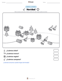 Vista previa de la hoja de trabajo imprimible de Navidad