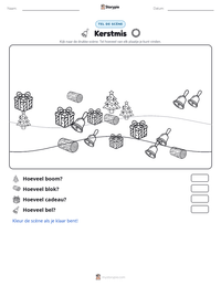 Kerstmis afdrukbare werkblad voorbeeld