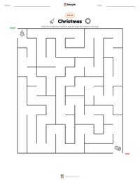 Christmas printable worksheet preview