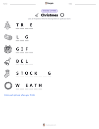 Christmas printable worksheet preview