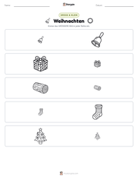Weihnachten druckbare Arbeitsblatt Vorschau