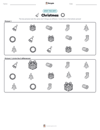 Christmas printable worksheet preview
