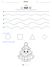 Aperçu de la feuille de travail imprimable Noël
