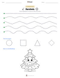 Kerstmis afdrukbare werkblad voorbeeld