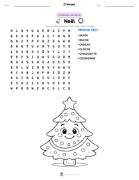 Aperçu de la feuille de travail imprimable Noël