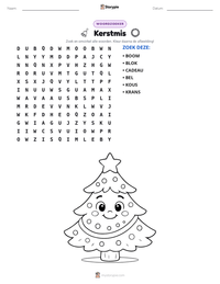 Kerstmis afdrukbare werkblad voorbeeld