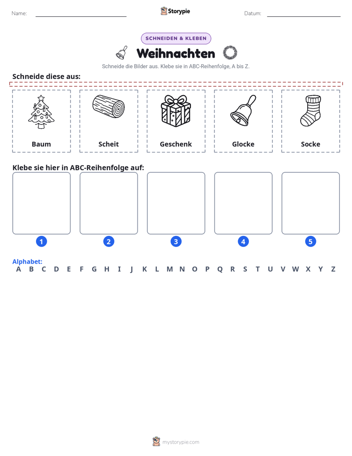 Schneiden & Einfügen Alphabet