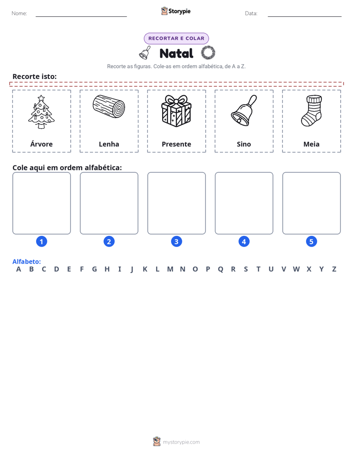 Recortar & Colar Alfabeto