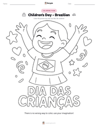 Children's Day - Brazilian printable worksheet preview