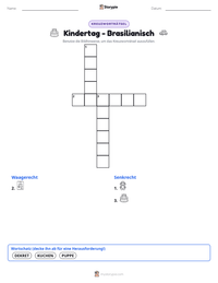 Kindertag - Brasilianisch druckbare Arbeitsblatt Vorschau