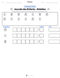 Aperçu de la feuille de travail imprimable Journée des Enfants - Brésilien