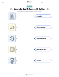 Aperçu de la feuille de travail imprimable Journée des Enfants - Brésilien