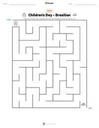 Children's Day - Brazilian printable worksheet preview