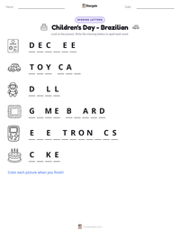 Children's Day - Brazilian printable worksheet preview