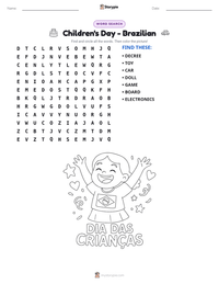 Children's Day - Brazilian printable worksheet preview