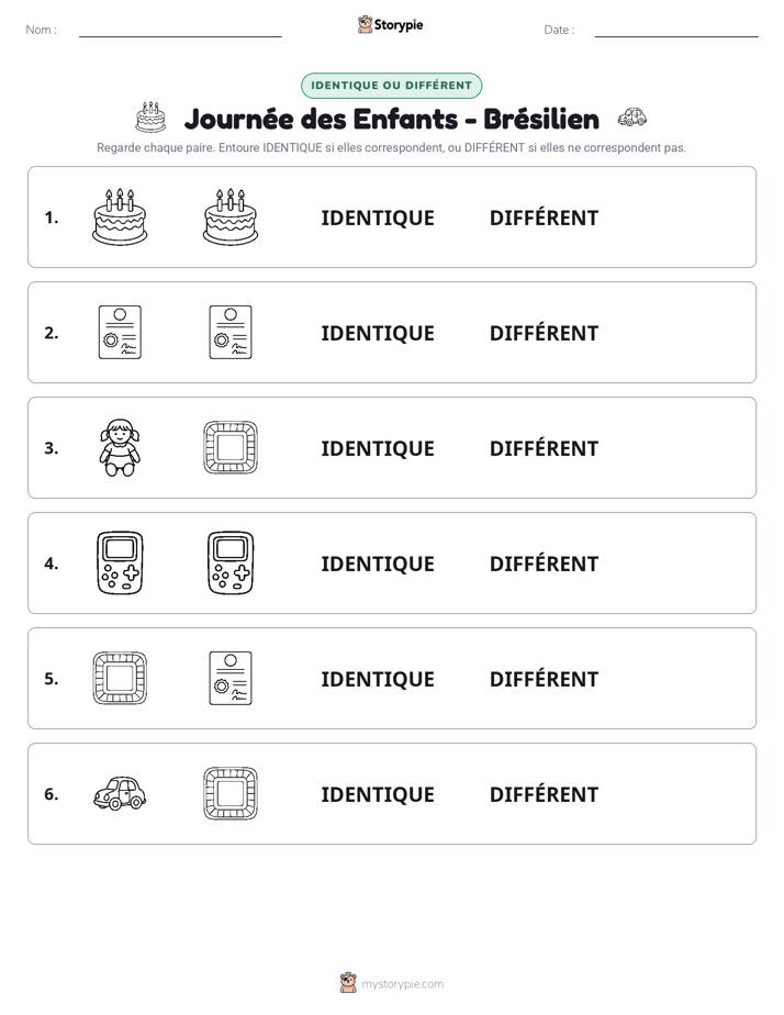 Identique ou Différent