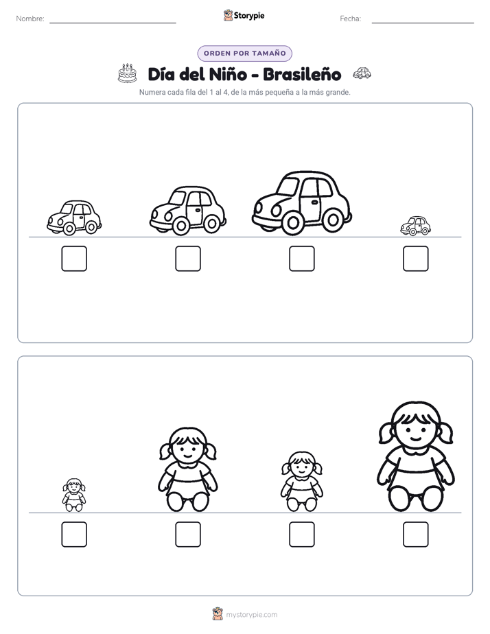 Orden de Tamaños