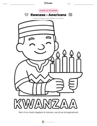 Anteprima della scheda stampabile di Kwanzaa - Americano