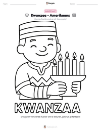 Kwanzaa - Amerikaans afdrukbare werkblad voorbeeld
