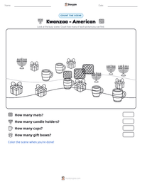 Kwanzaa - American printable worksheet preview
