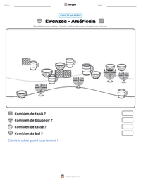Aperçu de la feuille de travail imprimable Kwanzaa - Américain