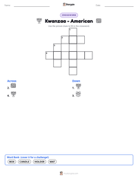 Kwanzaa - American printable worksheet preview