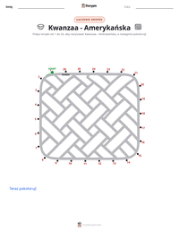 Podgląd drukowalnego arkusza ćwiczeń Kwanzaa - Amerykańska