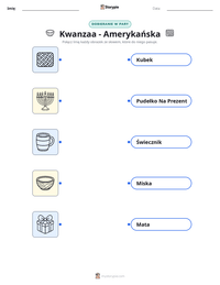 Podgląd drukowalnego arkusza ćwiczeń Kwanzaa - Amerykańska