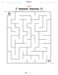 Kwanzaa - American printable worksheet preview