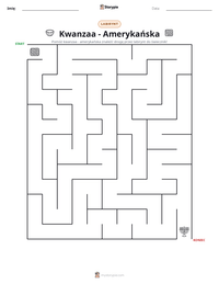Podgląd drukowalnego arkusza ćwiczeń Kwanzaa - Amerykańska