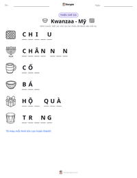 Xem trước tài liệu in sẵn Kwanzaa - Mỹ