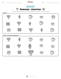 Kwanzaa - American printable worksheet preview