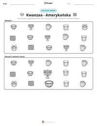 Podgląd drukowalnego arkusza ćwiczeń Kwanzaa - Amerykańska