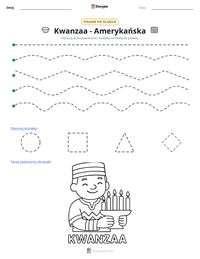 Podgląd drukowalnego arkusza ćwiczeń Kwanzaa - Amerykańska