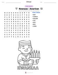 Kwanzaa - American printable worksheet preview