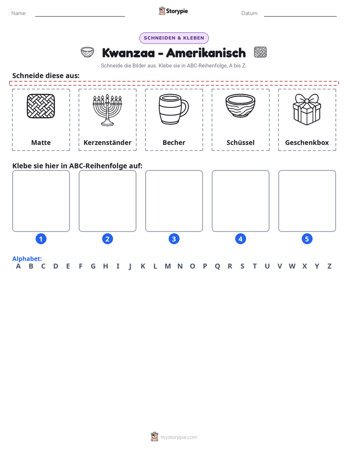 Schneiden & Einfügen Alphabet