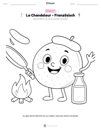La Chandeleur - Französisch druckbare Arbeitsblatt Vorschau