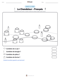 Aperçu de la feuille de travail imprimable La Chandeleur - Français