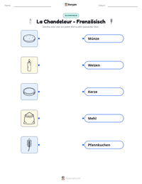 La Chandeleur - Französisch druckbare Arbeitsblatt Vorschau