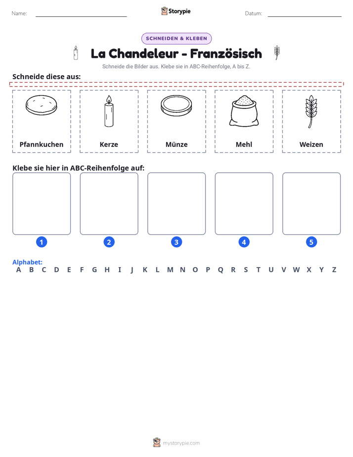 Schneiden & Einfügen Alphabet