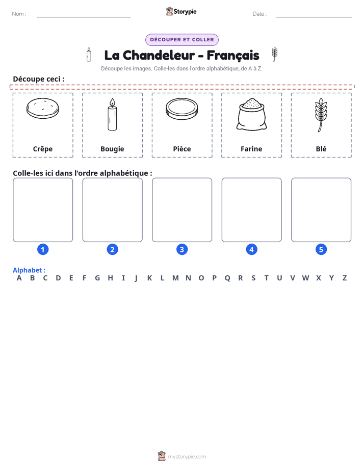 Découper & Coller l'Alphabet