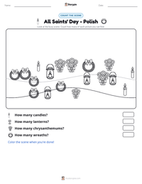 All Saints' Day - Polish printable worksheet preview