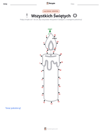 Podgląd drukowalnego arkusza ćwiczeń Wszystkich Świętych