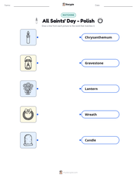 All Saints' Day - Polish printable worksheet preview
