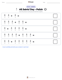 All Saints' Day - Polish printable worksheet preview
