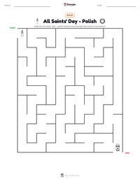 All Saints' Day - Polish printable worksheet preview