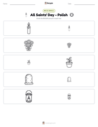All Saints' Day - Polish printable worksheet preview