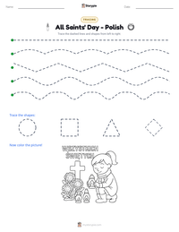 All Saints' Day - Polish printable worksheet preview