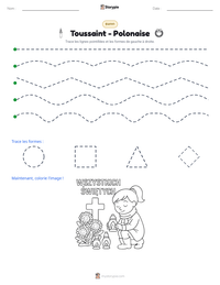 Aperçu de la feuille de travail imprimable Toussaint - Polonaise