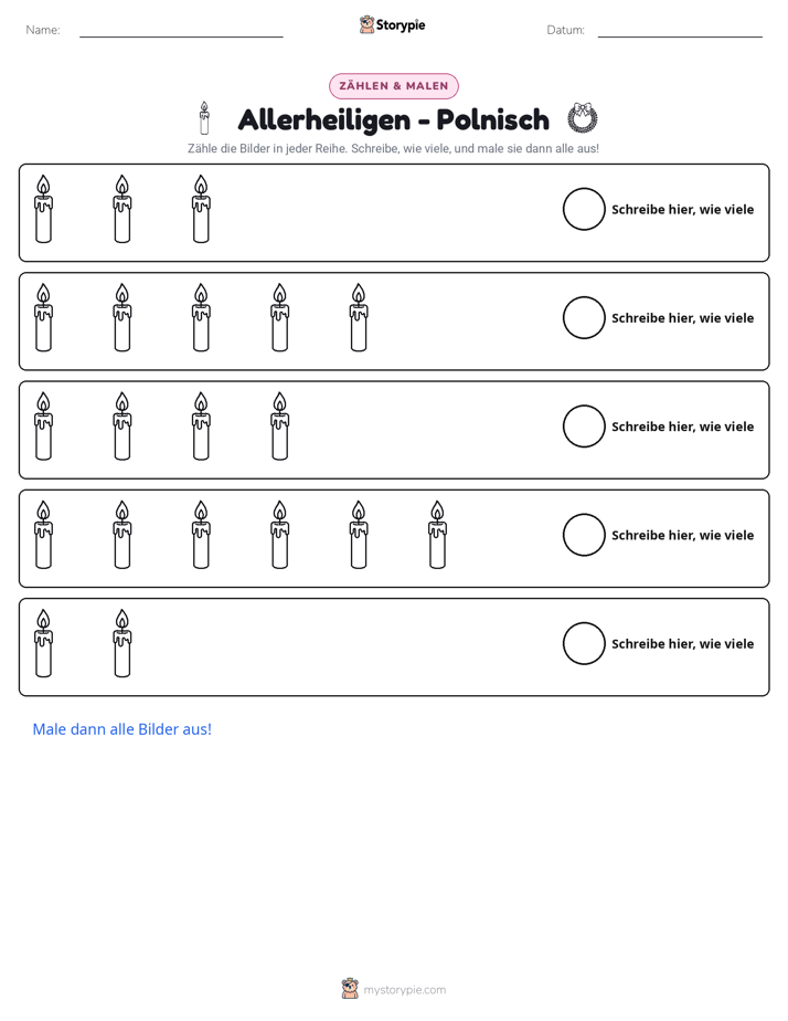 Zählen & Ausmalen